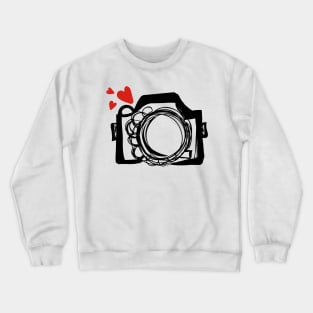 doodle camera, whimsical camera art Crewneck Sweatshirt